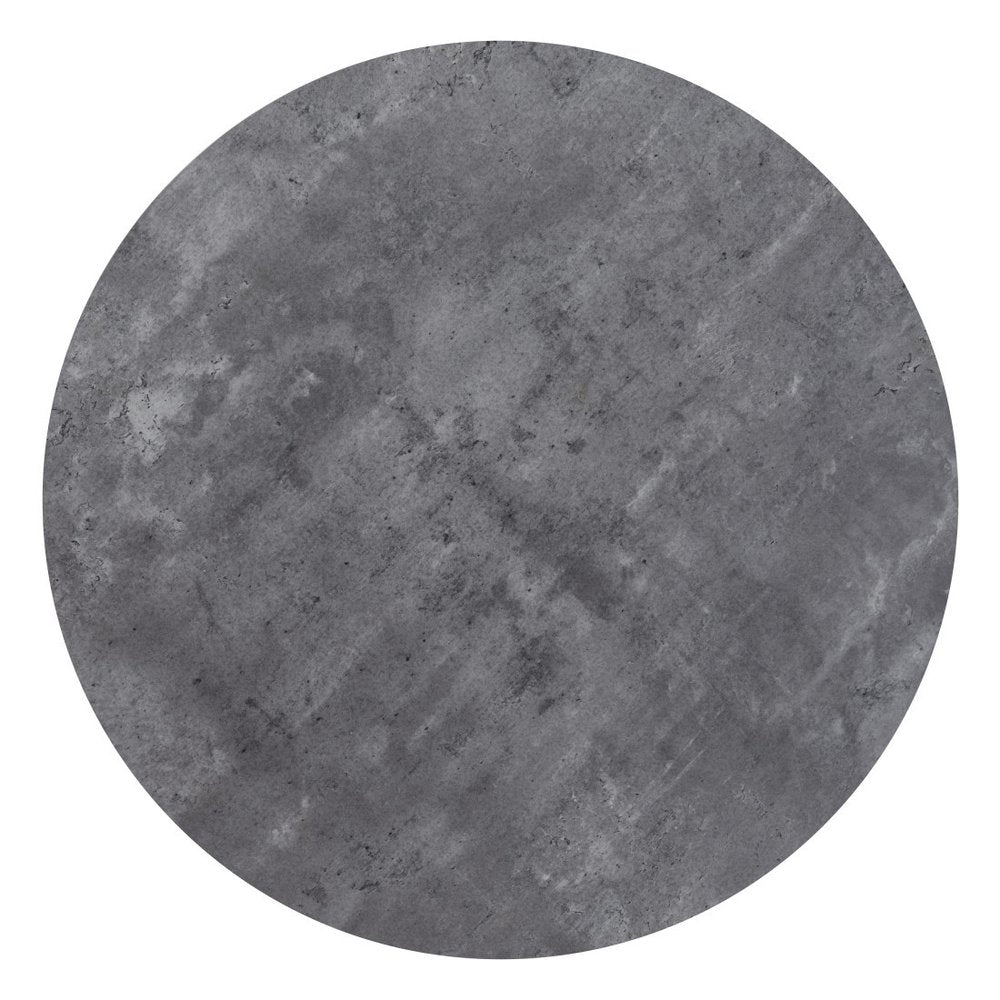 32" Gray and Black Rounded Steel Bar Table