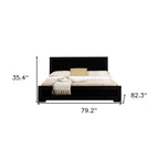 Black Wood Queen Bed Frame