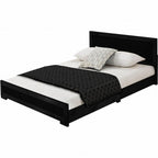 Black Wood Queen Bed Frame