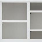 White Solid Wood Adjustable Two Tier Bookcase