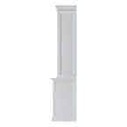 White Solid Wood Adjustable Two Tier Bookcase