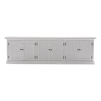 71" White Solid Wood Frame Dining Hutch With Multiple Shelves And Three Drawers