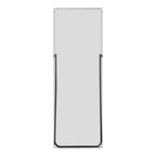64" Silver Metal Wall Mounted And Freestanding Framed Accent Mirror