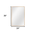 36" Gold Aluminum Framed Accent Mirror