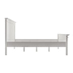 White Solid Wood Queen Bed Frame