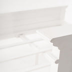White Solid Wood Queen Bed Frame