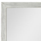 Brushed White Wooden Mirror