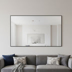 59" Black Metal Framed Full Length Hanging Mirror