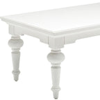 47" White Solid Wood Coffee Table