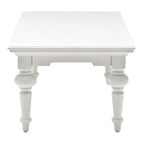 47" White Solid Wood Coffee Table