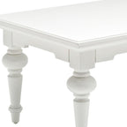 47" White Solid Wood Coffee Table
