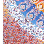92" X 84" Orange Blue And Yellow Mandala Cotton Hanging Tapestry