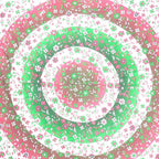 88" X 84" Green Red And White Floral Cotton Hanging Tapestry