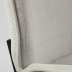Set of Two White and Black Upholstered Fabric Dining Side Chairs