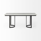 71" White And Black Dining Table