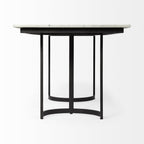 71" White And Black Dining Table
