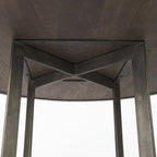48" Brown And Gray Sled Base Dining Table