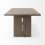 84" Taupe Dining Table