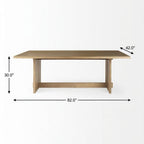 84" Taupe Dining Table