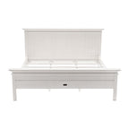 White Solid Wood Queen Bed Frame