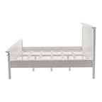 White Solid Wood Queen Bed Frame