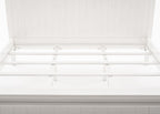 White Solid Wood Queen Bed Frame