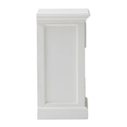 24" White Solid Wood Two Drawer Nightstand
