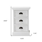24" Solid Wood and Wood Nightstand