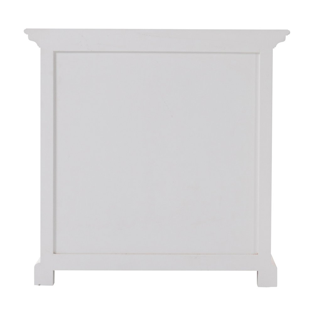 Classic White Large Three Drawer Nightstand