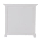 Classic White Large Three Drawer Nightstand