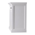 31" White Solid and Manufactured Wood Nightstand