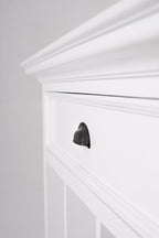 31" White Solid and Manufactured Wood Nightstand