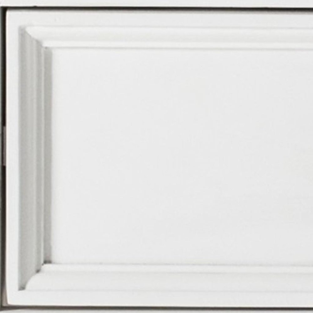 24" White Solid Wood Distressed One Drawer Nightstand