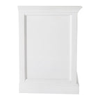 24" White Solid Wood Distressed One Drawer Nightstand