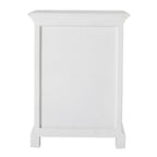 24" White Solid Wood Distressed One Drawer Nightstand