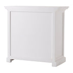 Classic White Large Nightstand With Shelves