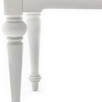 94" White Solid Wood Dining Table