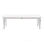 94" White Solid Wood Dining Table