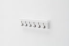 39" Classic White Wood Six Hook Hanging Coat Rack