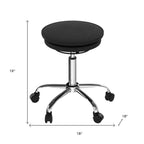 Black and Silver Adjustable Height Swivel Rolling Office Chair