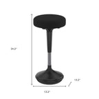 Black and Gray Adjustable Height Swivel Office Chair