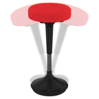 Red and Black Adjustable Height Swivel Office Chair