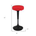 Red and Black Adjustable Height Swivel Office Chair