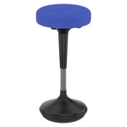 Blue and Black Adjustable Height Swivel Office Chair