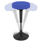 Blue and Black Adjustable Height Swivel Office Chair