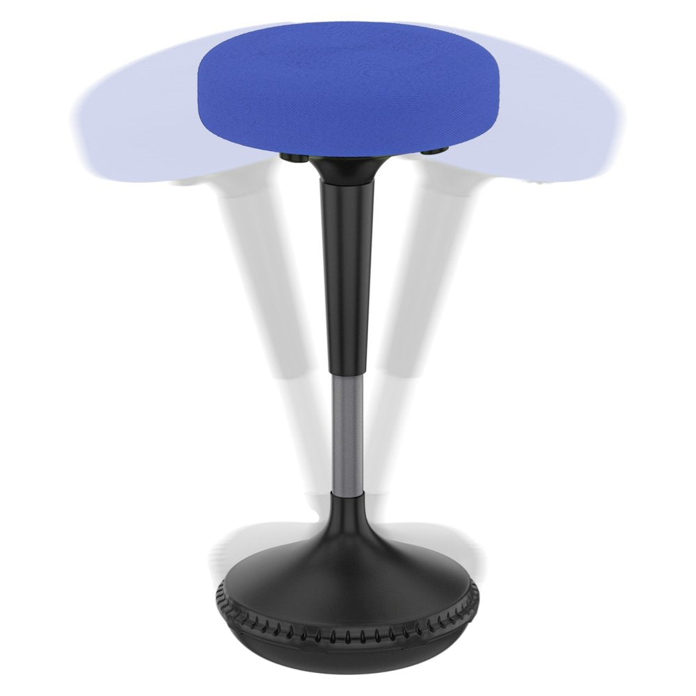 Blue and Black Adjustable Height Swivel Office Chair