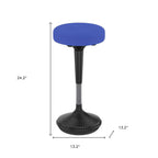 Blue and Black Adjustable Height Swivel Office Chair
