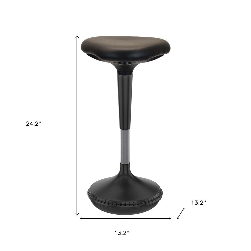 Black Adjustable Height Swivel Office Chair
