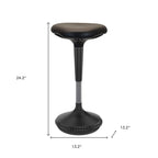 Black Adjustable Height Swivel Office Chair
