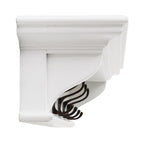Classic White Wood Wide Four Hook Hanging Coat Rack